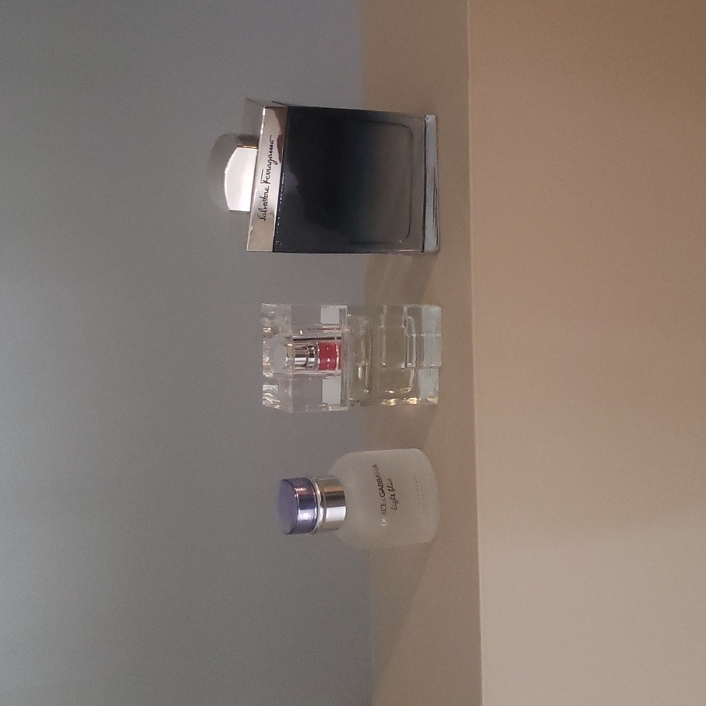 bundle of half empty cologne